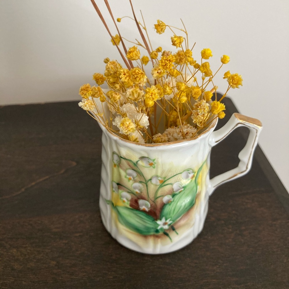 Vintage Lilly of the Valley Creamer Norcrest Hand Painted Japan